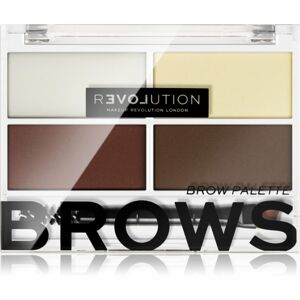 Revolution Relove Colour Cult paleta pro líčení obočí odstín Dark 3,2 g