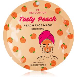 I Heart Revolution Tasty Peach zklidňující plátýnková maska pro citlivou pleť 1 ks
