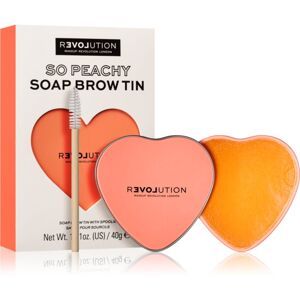 Revolution Relove So Peachy Soap Brow Tin tuhé mýdlo na úpravu obočí 40 g