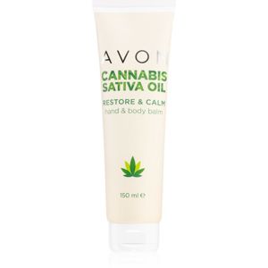 Avon Cannabis Sativa Oil Restore & Calm krém na ruce a tělo s konopným olejem 150 ml