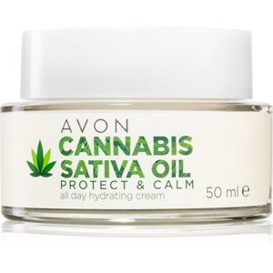Avon Cannabis Sativa Oil Protect & Calm hydratační krém s konopným olejem 50 ml