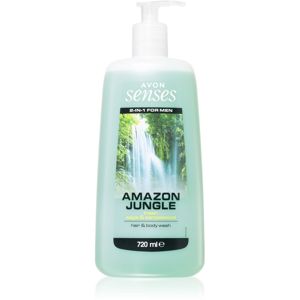 Avon Senses Amazon Jungle sprchový gel na tělo a vlasy pro muže 720 ml