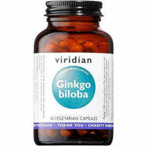 Viridian Nutrition Ginkgo Biloba podpora koncentrace a duševního výkonu 60 ks