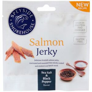Speyside Smokehouse Salmon Jerky Sea Salt & Black Pepper sušené maso losos 30 g