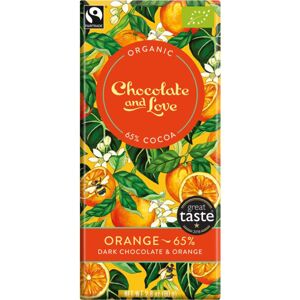 Chocolate & Love Orange 65% hořká čokoláda v BIO kvalitě bez mléka 80 g