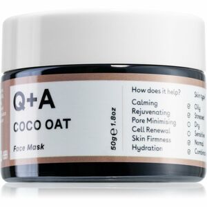 Q+A Coco Oat hydratační pleťová maska 50 g