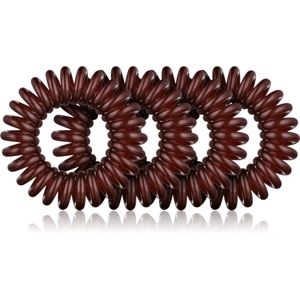 BrushArt Hair Rings Natural gumičky do vlasů 4 ks Brown 4 ks