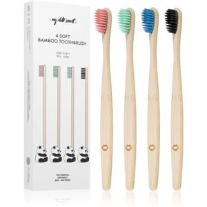 My White Secret Bamboo Toothbrush bambusový zubní kartáček soft 4 ks
