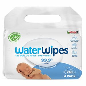 Water Wipes Baby Wipes 4 Pack dětské jemné vlhčené ubrousky 4x60 ks