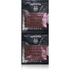 Apivita Express Beauty Pink Clay čisticí jílová pleťová maska 2 x 8 ml