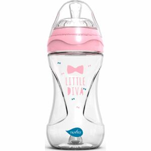 Nuvita Glass bottle Pink kojenecká láhev Glass/Pink 240 ml