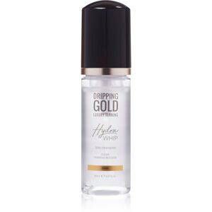 Dripping Gold Luxury Tanning Hydra Whip transparentní samoopalovací pěna na tělo a obličej odstín Dark 150 ml