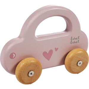 Label Label Little Car hračka ze dřeva Pink 1 ks