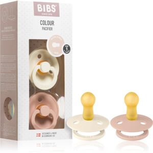BIBS Colour Natural Rubber Size 1: 0+ months dudlík Ivory / Blush 2 ks