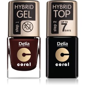 Delia Cosmetics Coral Nail Enamel Hybrid Gel výhodné balení na nehty pro ženy odstín 11