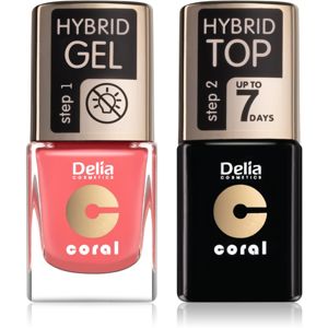 Delia Cosmetics Coral Nail Enamel Hybrid Gel výhodné balení na nehty pro ženy odstín 16