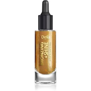 Delia Cosmetics Bronzing & Shine Shape Defined třpytivý suchý olej na obličej a tělo 20 ml