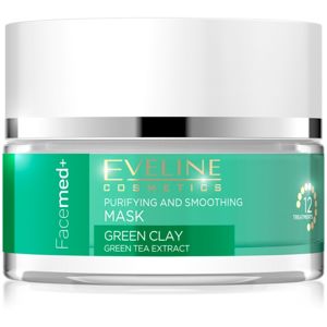 Eveline Cosmetics FaceMed+ čisticí a vyhlazující pleťová maska se zeleným jílem 50 ml