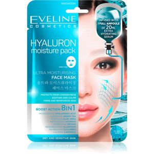 Eveline Cosmetics Hyaluron Moisture Pack super hydratační zklidňující textilní maska