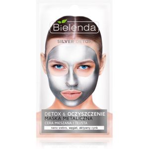 Bielenda Metallic Masks Silver Detox detoxikační a čisticí maska pro mastnou a smíšenou pleť 8 g