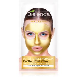Bielenda Metallic Masks Gold Detox regenerační a detoxikační maska pro zralou pleť 8 g