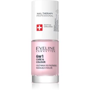Eveline Cosmetics Nail Therapy Care & Colour kondicionér na nehty 6 v 1 odstín Pink 5 ml