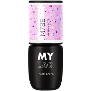 MYLAQ UV Gel Polish gelový lak na nehty odstín My Pink Dots 5 ml