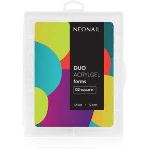 NEONAIL Duo Acrylgel Forms šablony na nehty typ 02 Square 120 ks