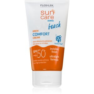 FlosLek Laboratorium Sun Care Derma Beach lehký ochranný krém na obličej SPF 50+ 50 ml