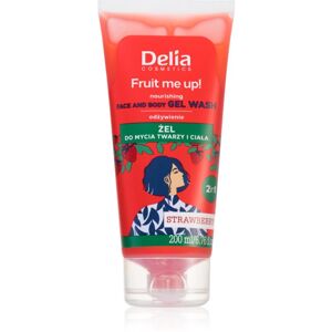 Delia Cosmetics FRUIT ME UP! mycí gel na obličej a tělo STRAWBERRY 200 ml