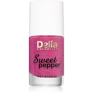 Delia Cosmetics Sweet Pepper Black Particles lak na nehty odstín 08 Berry 11 ml