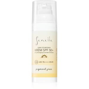 Senelle Cosmetics Light Protective Pigment Free lehký ochranný krém na obličej SPF 50+ 50 ml