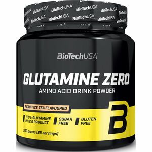 BioTechUSA Glutamine Zero podpora sportovního výkonu a regenerace příchuť peach ice tea 300 g