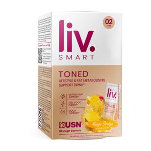 USN LivSmart Toned prášek na přípravu nápoje pro podporu sportovního výkonu příchuť Mango & Orange 20x5 g