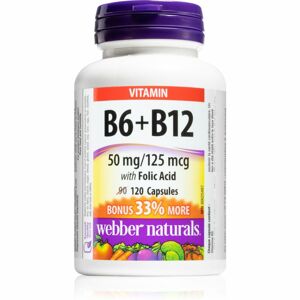Webber Naturals B6 + B12 with Folic Acid podpora správného fungování organismu 120 ks