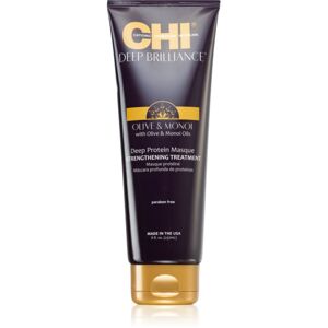 CHI Brilliance Strengthening Treatment posilující maska pro oslabené, poškozené vlasy a roztřepené konečky s olivovým olejem 237 ml