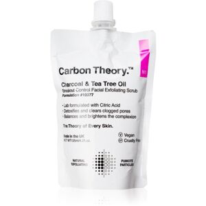 Carbon Theory Charcoal & Tea Tree Oil čisticí pleťový peeling pro problematickou pleť, akné 125 ml