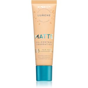 Lumene Matte Oil-Control fluidní make-up pro mastnou a smíšenou pleť odstín 0,5 Fair Nude 30 ml