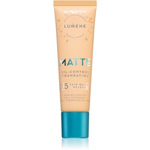 Lumene Matte Oil-Control fluidní make-up pro mastnou a smíšenou pleť odstín 1,5 Fair Beige 30 ml