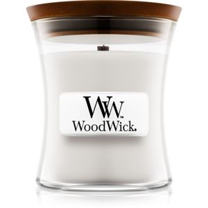 Woodwick Warm Wool vonná svíčka s dřevěným knotem 85 g