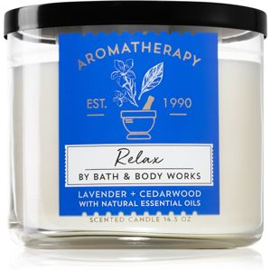 Bath & Body Works Relax Lavender & Cedarwood vonná svíčka 411 g