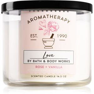 Bath & Body Works Aromatherapy Rose & Vanilla vonná svíčka 411 g