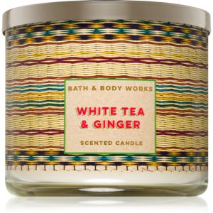 Bath & Body Works White Tea & Ginger vonná svíčka 411 g