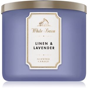 Bath & Body Works Linen & Lavender vonná svíčka 411 g