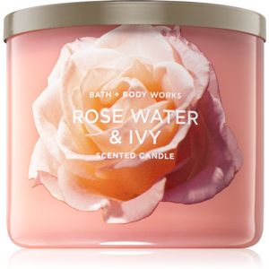 Bath & Body Works Rose Water & Ivy vonná svíčka II. 411 g