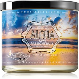 Bath & Body Works Aloha Kiwi Passionfruit vonná svíčka s esenciálními oleji 411 g