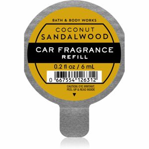 Bath & Body Works Coconut Sandalwood vůně do auta náhradní náplň 6 ml
