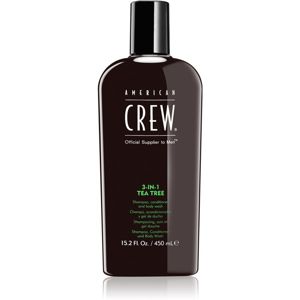 American Crew Hair & Body 3-IN-1 Tea Tree šampón, kondicionér a sprchový gel 3 v 1 pro muže 450 ml