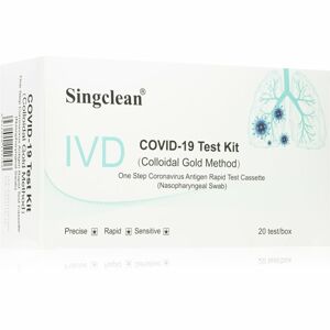 Singclean COVID-19 Test kit Collodial Gold Method antigenní výtěrový test 20 ks
