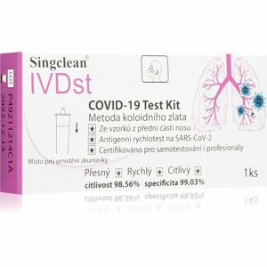 Singclean COVID-19 Test kit Collodial Gold Method výtěrový antigenní test 1 ks